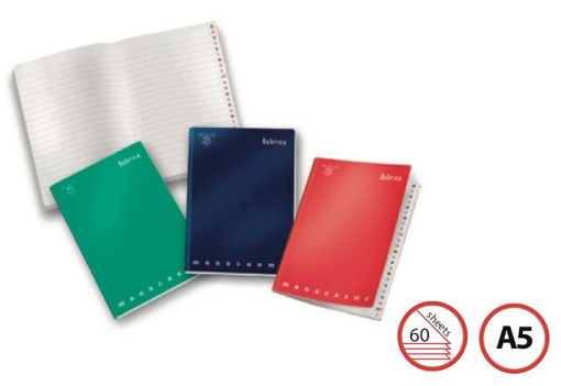 Picture of A5 RULED INDEX BOOK SOFT COVER - 60 SHEETS